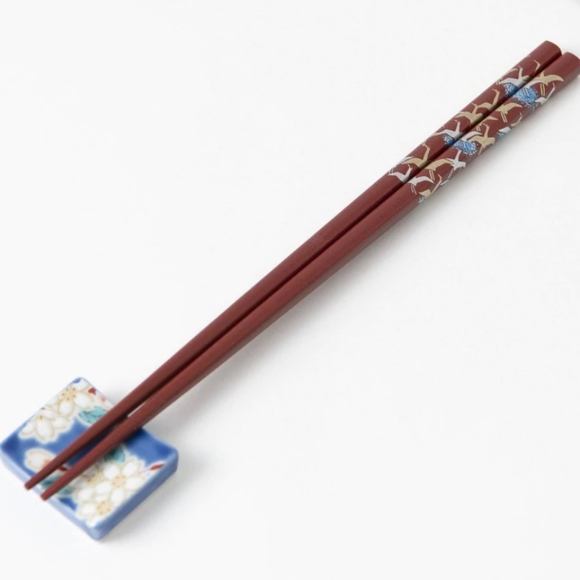 New! Lucky Crane Yamanaka Lacquer Pair Reusable Chopsticks set - Picture 5 of 7